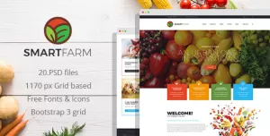 SmartFarm - Eco and Organic Gardening PSD Template