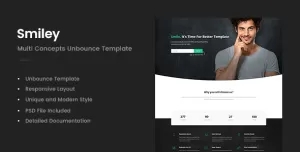 Smiley - Multi Concepts Unbounce Template
