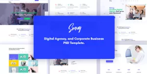 Smug Digital Agency, Marketing & Corporate Business PSD Template