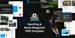 SoccersPress - Sporting & News Magazine PSD Template