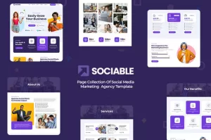 Sociable - Social Media Marketing Agency Elementor Template Kit