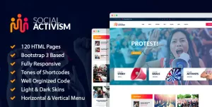 Social Activism - Non-Government Organization HTML Template with builder