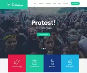 Social Activism WordPress theme for cause changes charity fundraisers