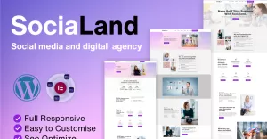 Socialand Digital Marketing Agency Portfolio Wordpress Theme