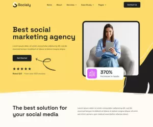 Socialy  Social Media Marketing Agency Elementor Template Kit
