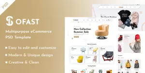 Sofast- Multipurpose eCommerce PSD Template