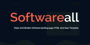 Softwareall - Software landing Page HTML And Sass Template