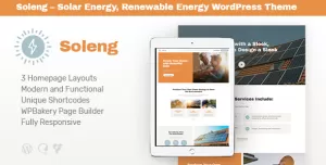 Soleng  A Solar Energy Company WordPress Theme