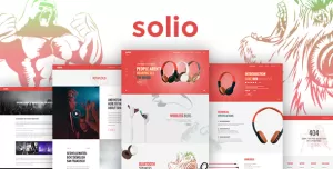 SOLIO - Music Brand Headset PSD Template
