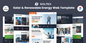 Soltex - Solar & Renewable Energy Web Figma Template