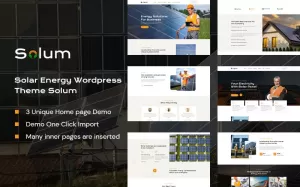 Solum - Solar Energy WordPress Theme - TemplateMonster