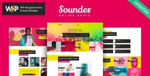 Sounder  Online Internet Radio Station WordPress Theme + RTL