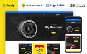 Spark Auto Parts Store Shopify Theme - TemplateMonster