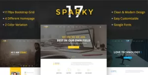 Sparky17-Multipurpose Business Agency/Personal Portfolio PSD Template