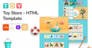 Speelgoed - HTML5-websitesjabloon voor kinderspeelgoedwinkel