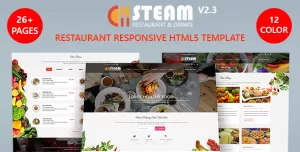 Spice 'n' Steam - Restaurant, Food & Drinks HTML 5 Website Template