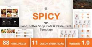 SPICY - Food, Coffee Shop, Cafe & Restaurant Template