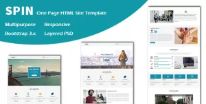 Spin - Multipurpose Responsive One page HTML Template
