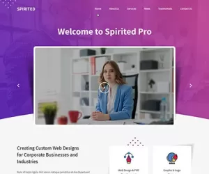 Spirited Responsive Corporate WordPress Theme for all industry websites