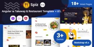 Spiz - Takeaway Cafe & Restaurant Angular 16 Template