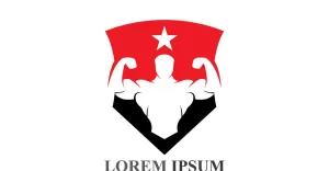 Sport Label  Gym Badge  Fitness Logo Design V13