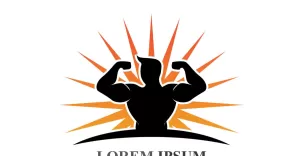 Sport Label  Gym Badge  Fitness Logo Design V16