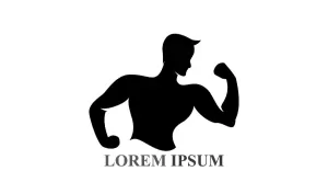 Sport Label  Gym Badge  Fitness Logo Design V2