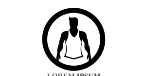 Sport Label  Gym Badge  Fitness Logo Design V25