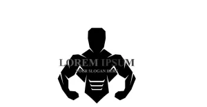 Sport Label  Gym Badge  Fitness Logo Design V8