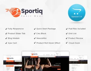 Sportiq - Sports Responsive 3.x OpenCart Template