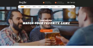 Sports Bar & Restaurant Multipage Website Template
