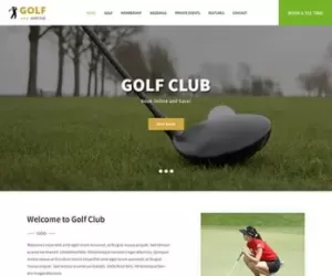Sports Team WordPress theme for golf coaching club resort training coach