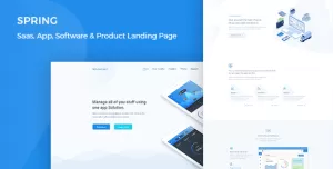 Spring - Software, App, Saas & Product Showcase Landing Page