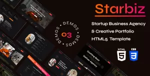 Starbiz - Startup Business Agency & Creative Portfolio Bootstrap5 Template