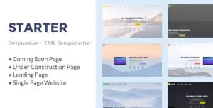 Starter - Under Construction, Coming Soon, Landing Page, Single Page Website HTML Template