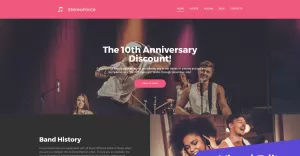 Stereo Force - Music Band Moto CMS 3 Template