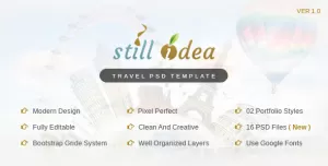 Stillidea - Travel, Clean PSD Template