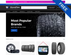 StoreFlex - Car Parts eCommerce Clean Free OpenCart Template
