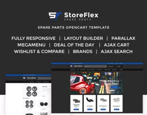 StoreFlex - Fancy Car Parts Online Shop OpenCart Template