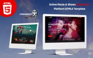 Streamlet Video Streaming HTML5 Template - TemplateMonster
