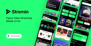 Stremin - Figma Video Streaming Mobile UI Kit