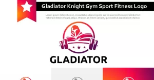Strong Gladiator Knight Spartan Warrior Gym Sport Fitness Logo