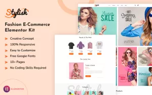 Stylish - Fashion E-commerce Elementor Kit - TemplateMonster