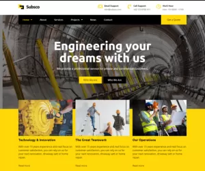 Subsco - Construction Elementor Template Kit