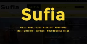 Sufia  News Blog Magazine Newspaper Multipurpose WordPress Theme