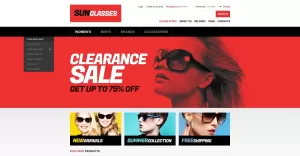 Sunglasses Store VirtueMart Template - TemplateMonster