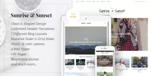 Sunrise & Sunset - Personal Blogging HTML5 Template