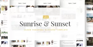 Sunrise & Sunset - Personal & Magazine Blogger Template