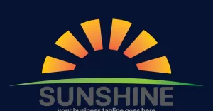 Sunshine vector Logo Template