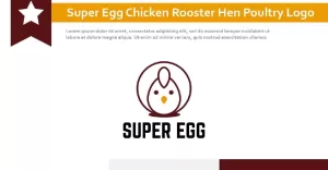 Super Egg Chicken Rooster Hen Poultry Animal Farm Logo